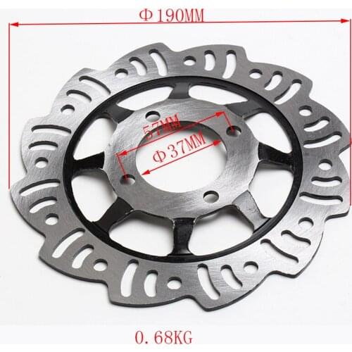 Free shipping 1pcs rear Disc Brake Plate for 50cc 70cc 90cc 110cc 125cc Dirt Bike 190mm rear Brake Disc