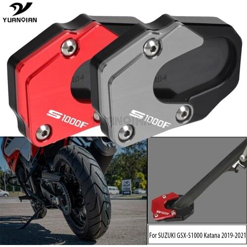 For SUZUKI GSX-S1000 GSXS1000 Motorcycle Aluminum Side Stand Enlarge Plate Kickstand Extension GSX-S 1000 Katana 2019 2020 2021
