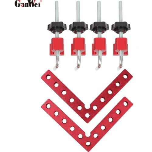 GanWei 90 Degrees Precision Clamping Squares Aluminium Alloy Auxiliary Fixture Splicing Board Fixed clip Woodworking Tools