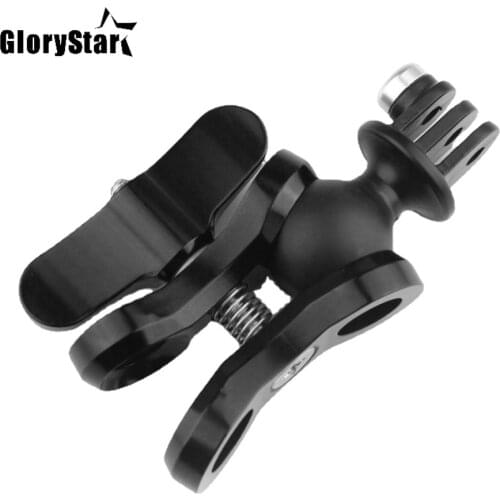 GloryStar Aluminum CNC Diving Lights Ball Butterfly Clip Arm Clamp Mount + ABS Ball Base Adapter For GOPRO HERO3/3+/4/5 Camera