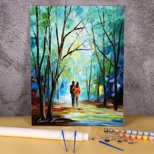 Towards Love DIY Paint By Numbers Package Oil Paints 40*50 Canvas Painting New Design For Adults Wholesale For Handiwork