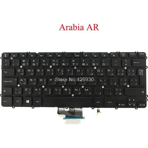 Laptop Backlit AR Laptop Keyboard For DELL For XPS 15 9530 For Precision M3800 P31F 02V354 2V354 V143725AK1 PK130YI2A29 Arabia
