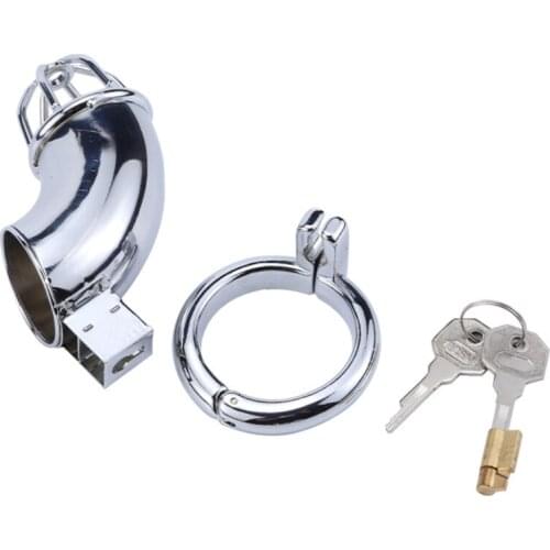 Lnvisible Lock Penis Cage Steel Stealth Lock Male Chastity Device Cock Cage with Urethral Catheter Stealth Penis Ring Sex Toys
