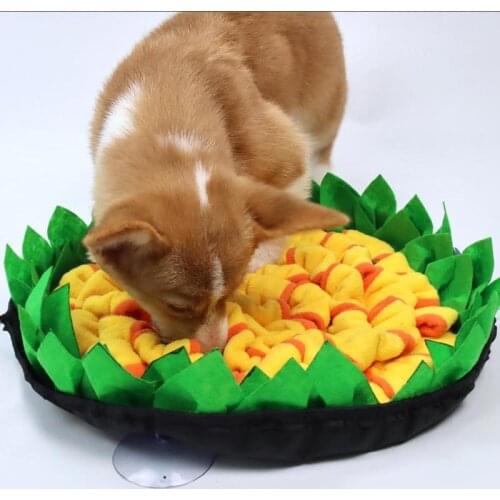 Dogs Food Slow Mat Pet Leak Food Anti Choking Mat Flower Nose Smell Training Sniffing Pad Slow Feeding Food Mat Nose Pad Pet Toy