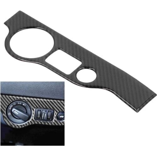 Carbon Fiber Car Headlight Switch Panel Cover Trim Decoration Fit for Dodge Charger 2011 2012 2013 2014 Car accessories