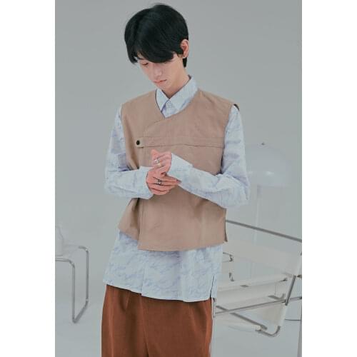 Summer thin suit vest mens workwear vest cool Hong Kong style casual loose large jacket jacket trendy men