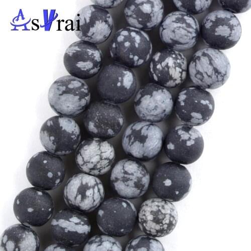 Natural Stone Dull Polish Matte Black White Stone Round Beads For Jewelry Making Spacer Loose Beads 4-12mm Diy Bracelets 15"