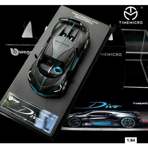 Bburago x TimeMicro 1:64 New Style Bugatti Divo Die Casting Car Alloy Car Model Simulation Car Decoration Collection Gift Toy