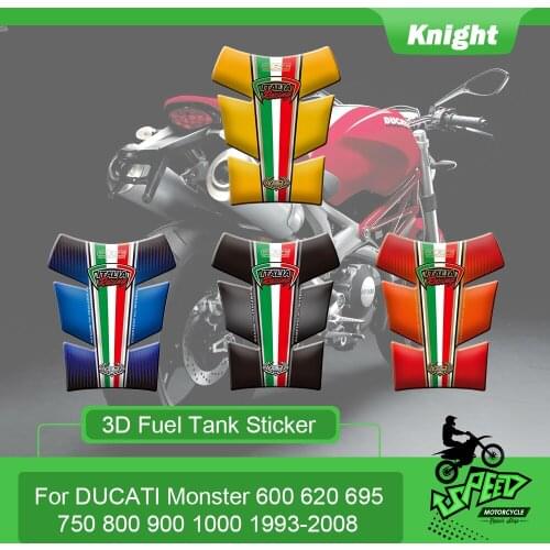 Motorcycle non-slip and scratch-resistant 3D fuel tank pad protector for Ducati Monster 600 620 695 750 800 900 1000