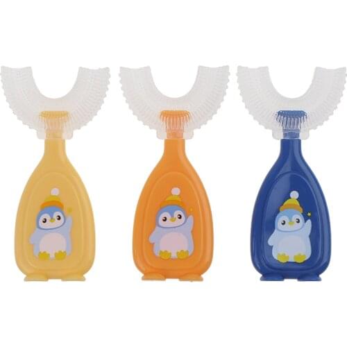 Cartoon Baby Silicone Toothbrush Kids Teeth Oral Care Cleaning Brush Silicone Toothbrush Teeth Training Mouth Clean