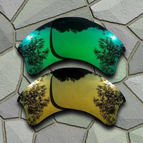 Jade Green&Yellow Golden Sunglasses Polarized Replacement Lenses for Oakley Flak Jacket XLJ