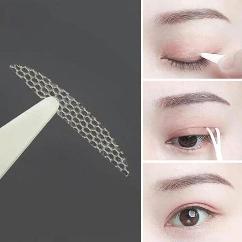 Invisible Double-fold Eyelid Tape Lace Fiber Eyelid Sticker Transparent Big Eyes Self-adhesive Makeup Eyelid Stickers