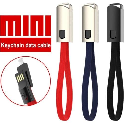 Portable Short Keychain Micro USB Mobile Phone Data Cable For Samsung Xiaomi Huawei Fast Charging Micro USB C Type C Cable