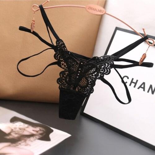 Sexy Lace Panties Thin Strap Women Embroidery Underpant Hollow Out Thong Female Seamless Briefs G-string Lady Underwear Lingerie