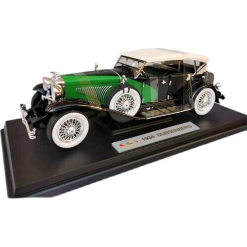 1/18 Alloy 1934 Duesenberg Classic Model Toy Car Simulate Front Wheel Steering Die Cast Collection Toys Vehicle For Gifts