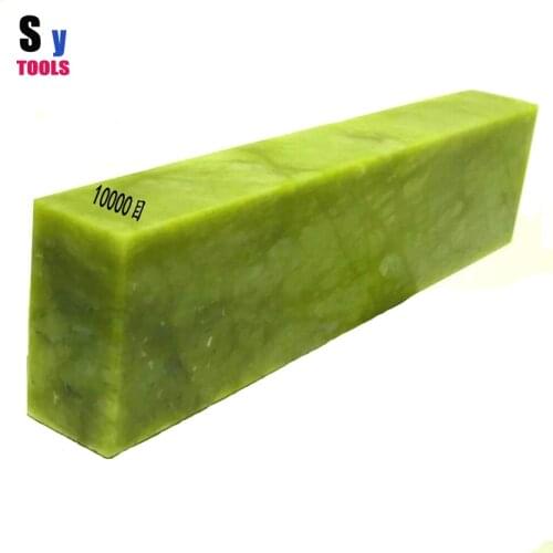 10000 Grit Green Natural Emerald Oil Kitchen outdoor Knife whetstone fine Polishing stone 7.87*2*1 inches