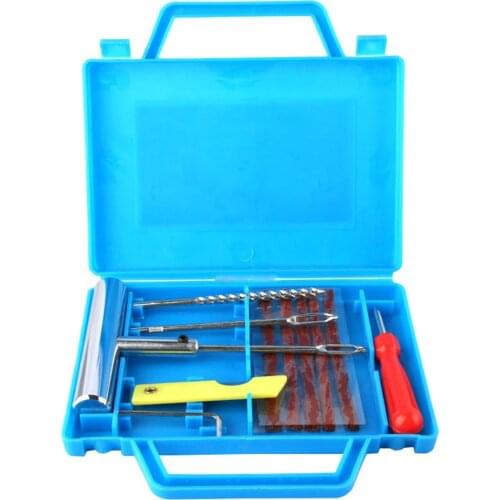 11Pcs Car Van Motorcycle Bike Emergency Heavy Duty Tubeless Tire Puncture Professional Repair Kit Plug Set Tyre Repair Kit