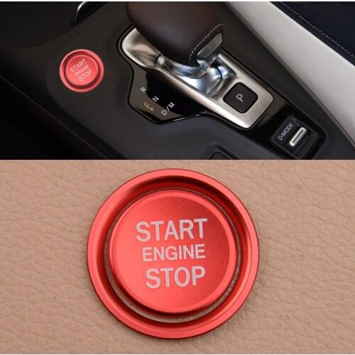 2Pcs Aluminum Alloy Engine Start Stop Switch Button Ring Cover Trim Fit for Infiniti QX50 2019 2020 Car Decoration