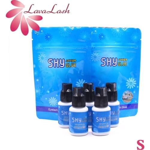 5 Bottles SKY Glue Eyelash Extensions Original Black Cap Beauty Shop Makeups Tools Korea Lasting Wholesale 5ml With Sealed Bag