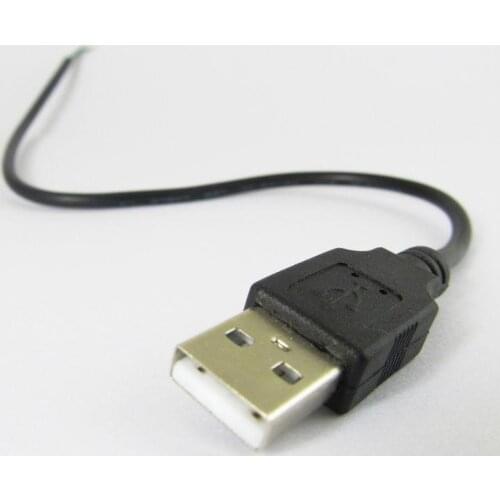 50 PCS Black USB 2.0 Male Plug 4pin wire DIY cable