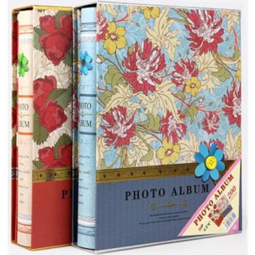6 inch New Arrival Flower Photo Album 200 Sheets Interleaf Type Picture Storage case Photograph Scrapbook Gift Free Shipping