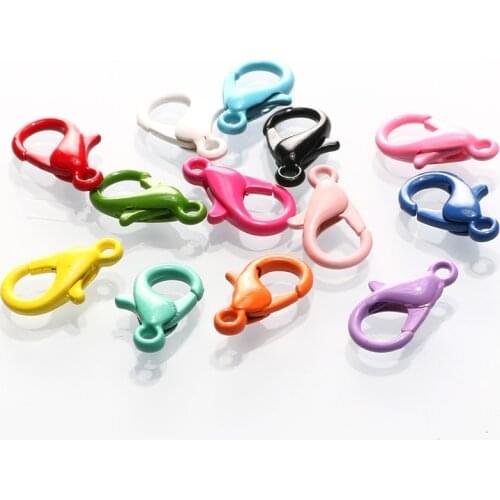 6x12mm/8x14mm Colorful Lobster Clasp Hook Metal Connector For Handmade Diy Fashion Necklace Bracelet Jewelry Accessories
