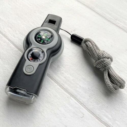 7 in 1 Survival Whistle Multi-function Emergency Life Saving Tool Camping
