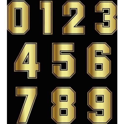 DecalsMe Number 0 to 9 Motorcycle Individualization Car-styling Vinyl Reflective Decal Car Stying Auto Motorcycle Stickers