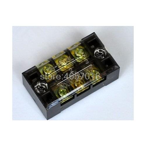 25A 600V Dual Row Barrier Screw Terminal Block Wire Connector TB Series 3 Positions Ways Factory Wholesale TB-2503