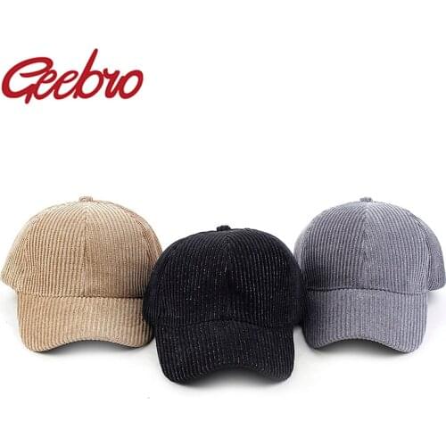 Geebro Women Men Casual Baseball Caps Hat Travel Sport Trucker Cap Fashion Solid Color Ribbed Dad Hat Winter Spring Outdoor