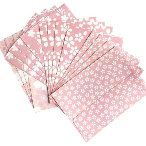 10pcs Pink cherry blossom envelope girls White texture pattern blank paper handmade with letter 17.5cm*12.5cm