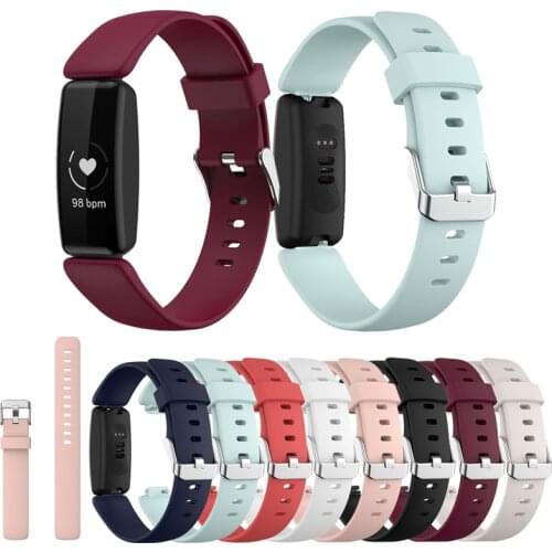 L/S Soft Silicone Sports Replacement Watch Band Strap For Fitbit Inspire 2 Quick Release Smart Watch Fashion Accessories