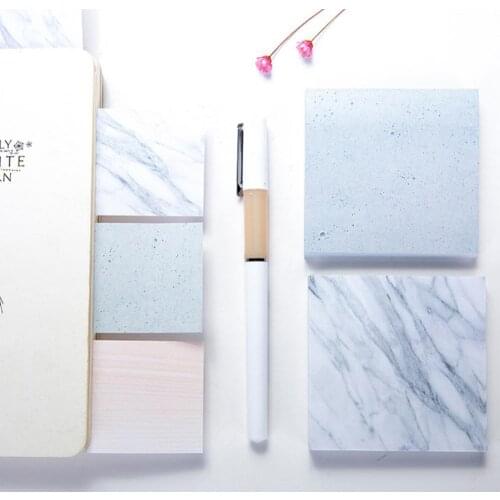 Mini Marble Texture Bookmark Memo Message Flags Sticky Note Stationery Accessory