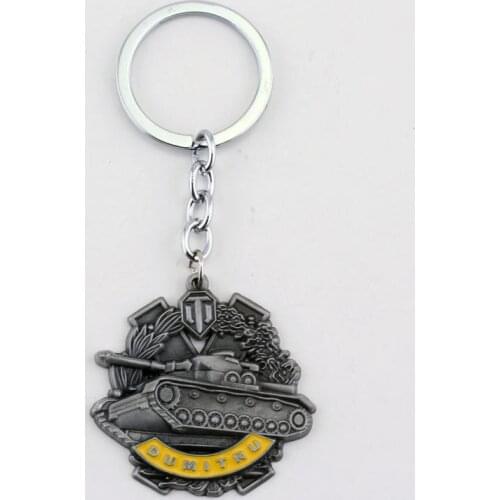 MQCHUN Game World Of Tanks Keychain WOT Pendant Keychain Metal Men Car Key Gift Tank War Pendant Keyring Jewelry -50
