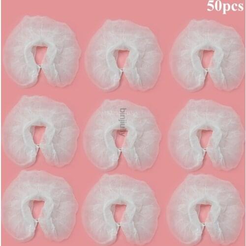 Head hole pillow cover disposable pillow cover elastic elastic disposable non-woven U-shaped pillow cloth flat pillow cover 50pc