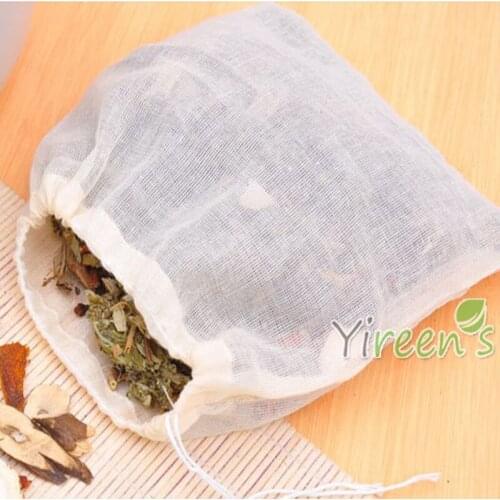 Wholesale 100pcs 200 X 300mm Pure cotton yarn Bags, No bleach cotton Filter Bags, Decorating Medicine Halogen Bags Repeated use
