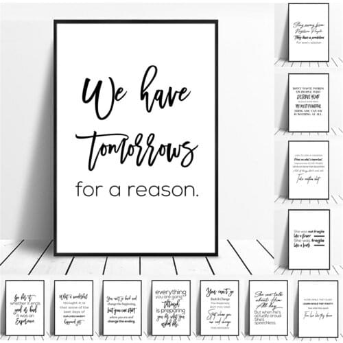 Self-adhesive Wall Stickers Painting Minimalism English Sentences Inspirational Words Wall Decor Wall Art Poster Home Decoration