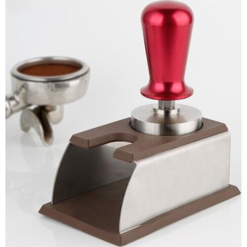 Silicone Coffee Tamper Mats 60mm Fluted Espresso Maker Coffee Tamping Holder Stainless Steel Anti-skid Corner Pads Coffeeware
