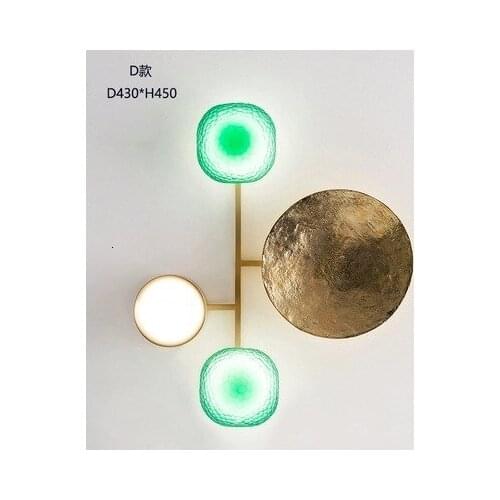 Nordic Postmodern Lightweight Living Room Wall Lights Fashion Designer Decorates All Bronze Bedroom Passage Bed Head