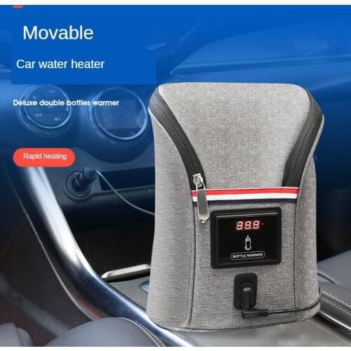 Baby Car Bottle Warmer Thermostat Feeding Bottle Heating and Insulation Bag Portable Feeding Bottle Storage Bag Milk Warmer