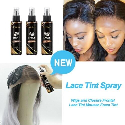 Tinted Lace Aerosol Spray Lace Dye Spray And Lace Adhesive Glue For Lace Wig Toupee High Quality Wig Toupee Dark Color Spray