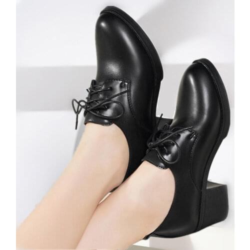 LIHUAMAO women high heel shoes square heel lace up party wedding work comfortable round heel shoes for women pumps