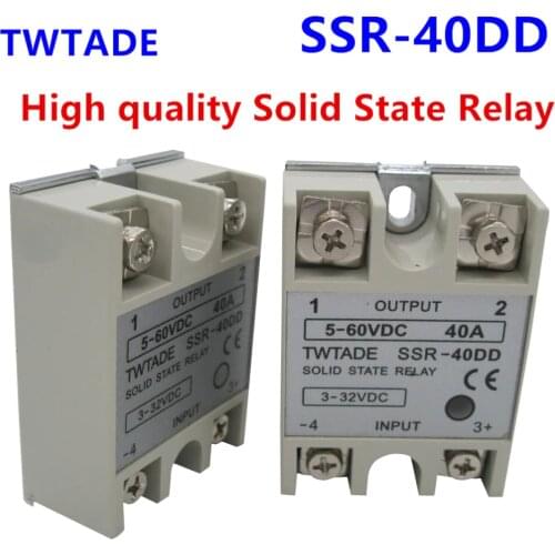 TWTADE/High quality Single Phase solid state relay SSR-40DD 40A actually 3-32 DC TO 5-60 DC SSR 40DD relay solid state