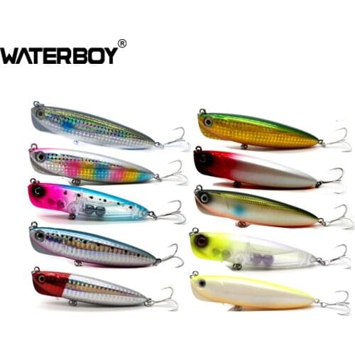 WATERBOY Pencil Fishing lure 18G/90mm Ultra Long Cast Slow Sinking Pencil Bait Fish Gear Product with Mustard Hook