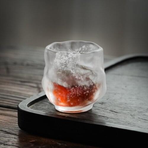 Japanese coloured glaze kung fu tea cups of tea a cup a single household frozen master sample tea cup glass tea cup