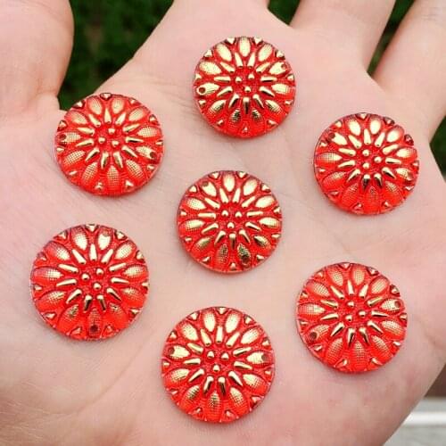 YUSDTSHA 150pcs Rhinestones Hand Sewing 20mm Round Acrylic Garment Accessories 2 hole Buttons -B101