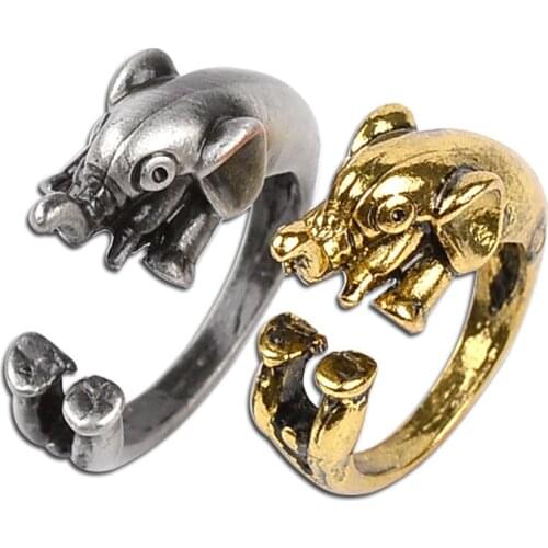Jewelry cartoon animal ring series can choose many small elephant shapes for party or dinner man women cool Personality JR2190