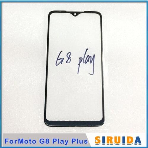 5Pcs LCD Front Outer Screen Glass Lens For Moto XT2015 XT2019 For Motorola G8 Play G8play G8plus Replacement Touch Screen Cover