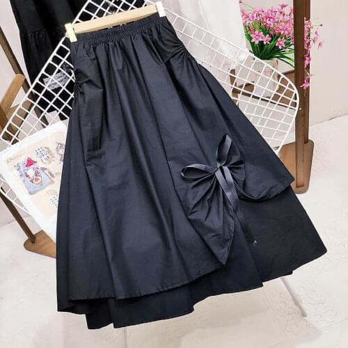 2021 Spring and Summer New Slim Skirt Female Fake Pocket Design Irregular Large Swing Skirt Mid-length A-line Skirt