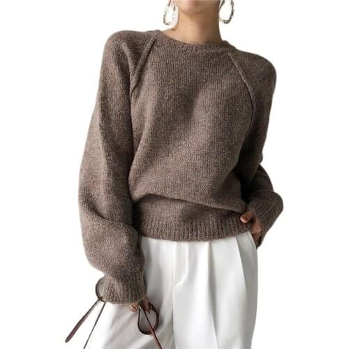 Comelsexy 2021 New Spring Autumn OL Basic Loose Pullover Tops Warm Winter Bottoming Sweater Women Elegant Solid Knitted Sweaters